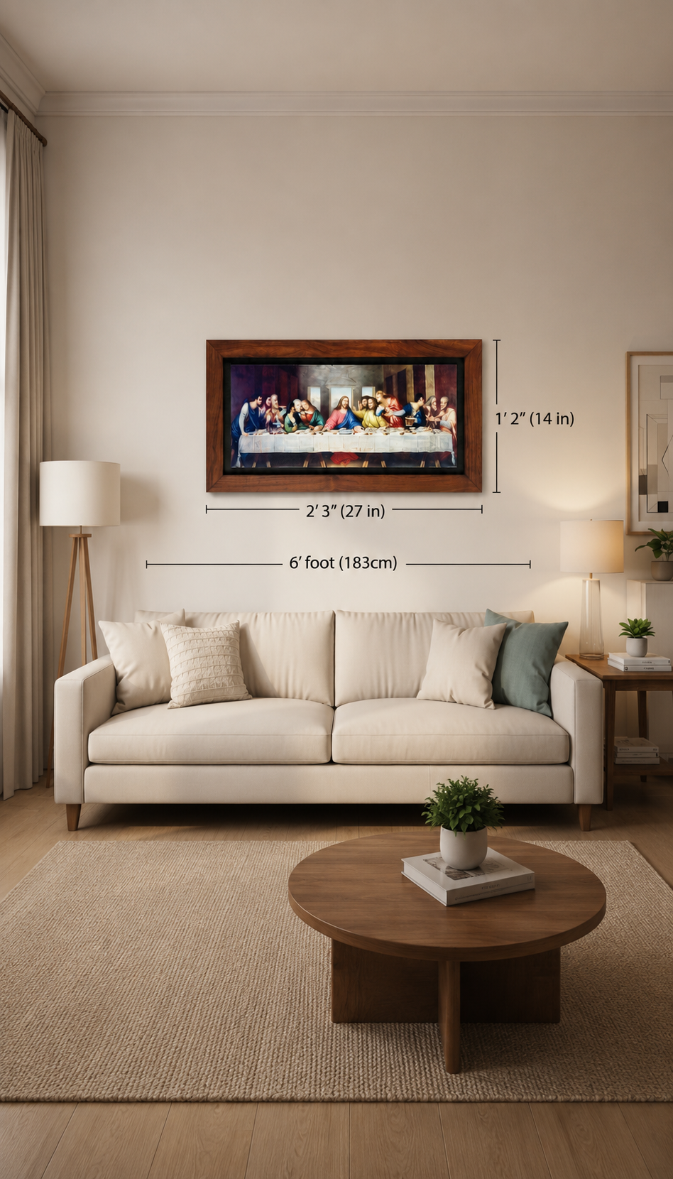 Last Supper wooden frame